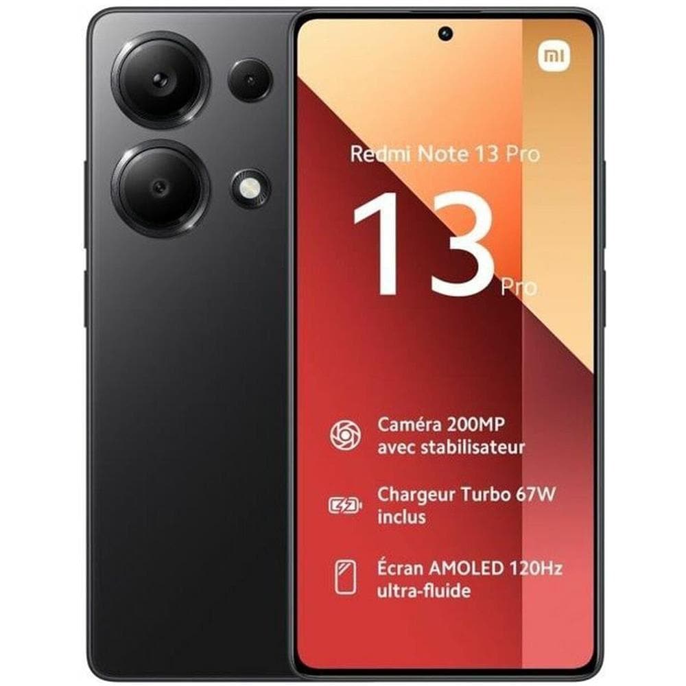 Redmi Note 13 Pro 4G 512GB 12GB Ram Dual Sim Display 6.67" AMOLED Slot Nano SD Fotocamera 200 Mpx Android Midnight Black - Foto 1