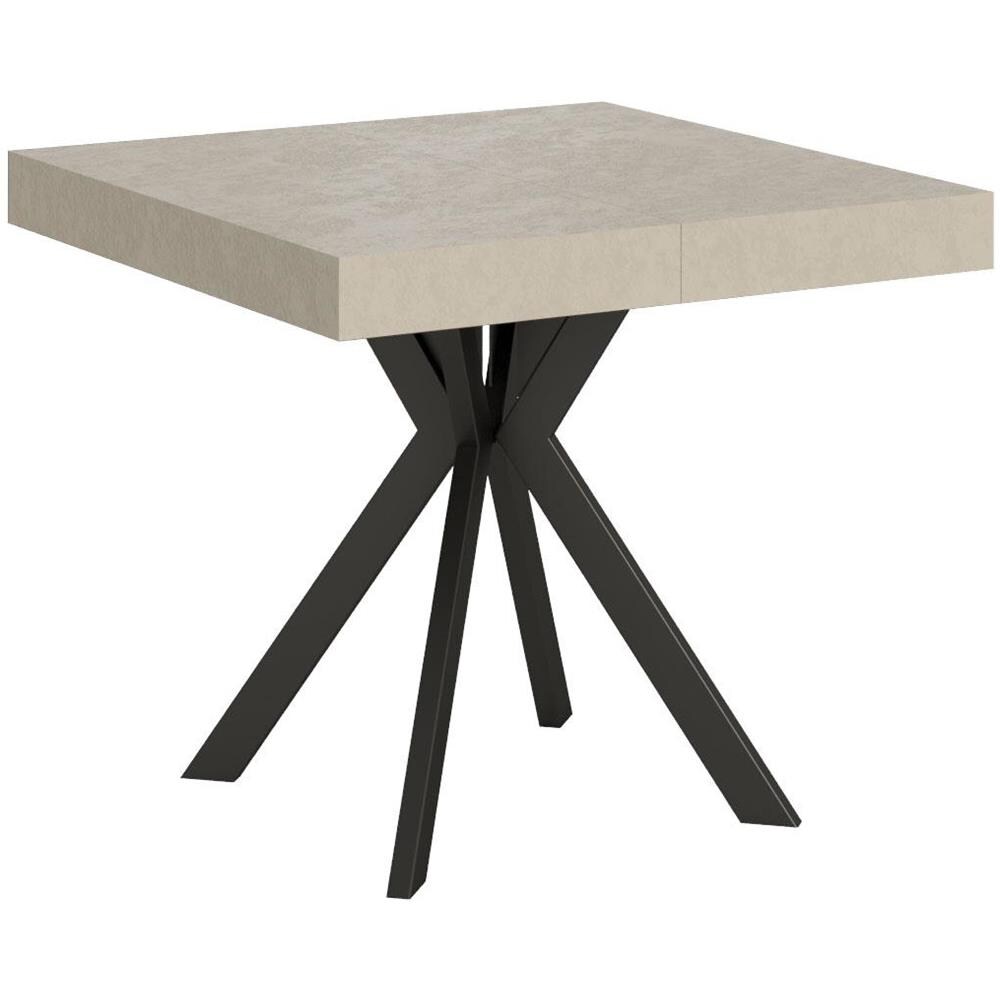 Tavolo allungabile 90x90/194 cm Dolcezza cashmere gambe antracite - Foto 1