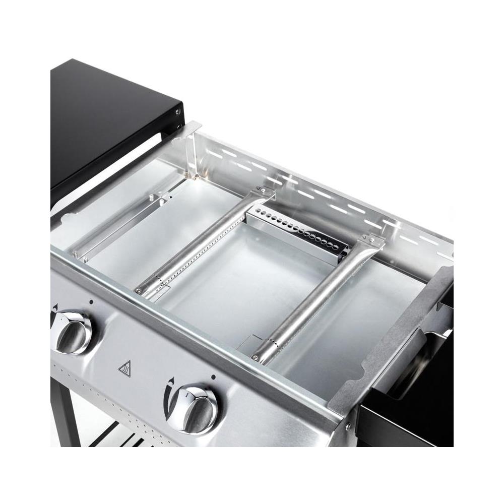 Griglia a Gas Pampluna 2 Bruciatori Potenza 5,3 kW Colore Nero /Inox - Foto 2