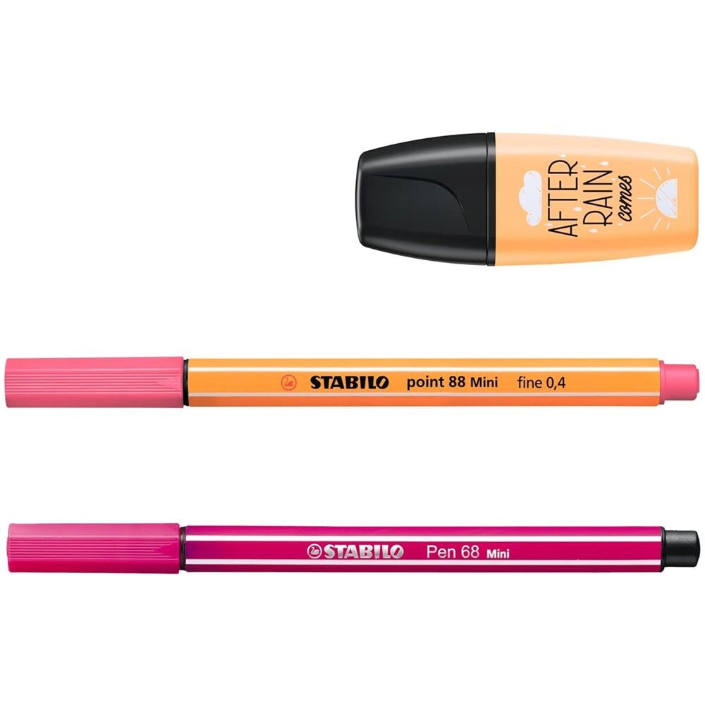 Pastellove Set - Set Creativo - Pack da 18 - 6 fineliner point 88, 6 pennarelli premium Pen 68, 6 evidenziatori Mini - Foto 2