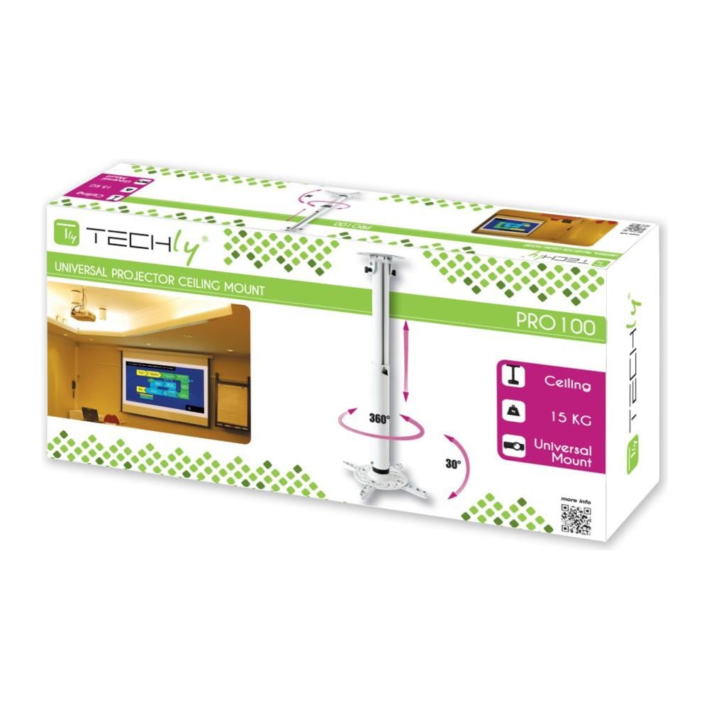 ICA-PM 104MW - Supporto a Soffitto per Proiettori Estensione 500-770 mm Bianco - Foto 2