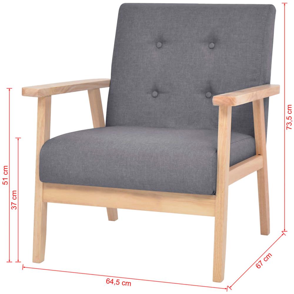 Poltrona In Tessuto Grigio Scuro - Foto 7