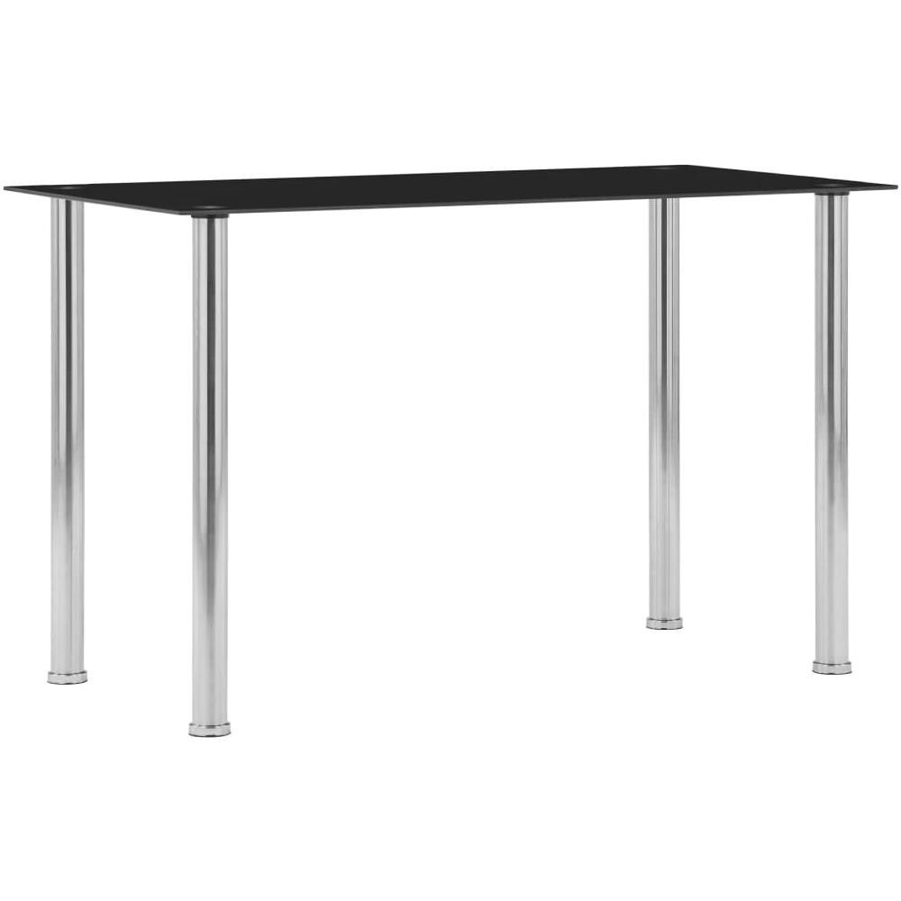 Tavolo Da Pranzo Nero 120x60x75 Cm In Vetro Temperato - Foto 1
