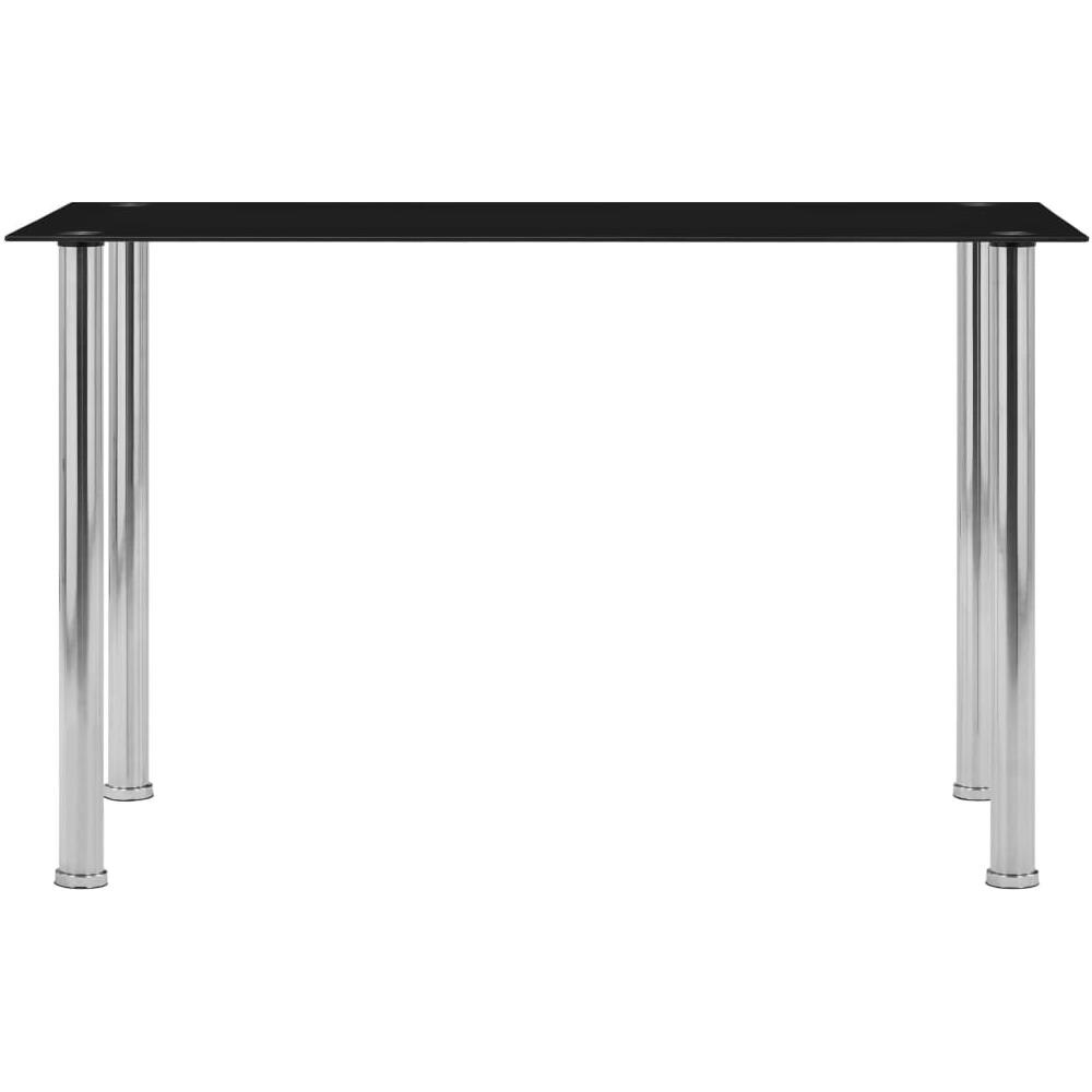 Tavolo Da Pranzo Nero 120x60x75 Cm In Vetro Temperato - Foto 2