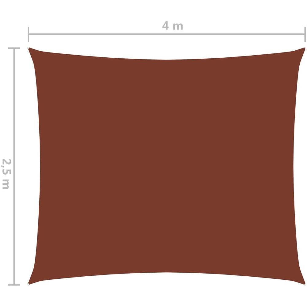 Parasole a Vela Oxford Rettangolare 2,5x4 m Terracotta - Foto 6