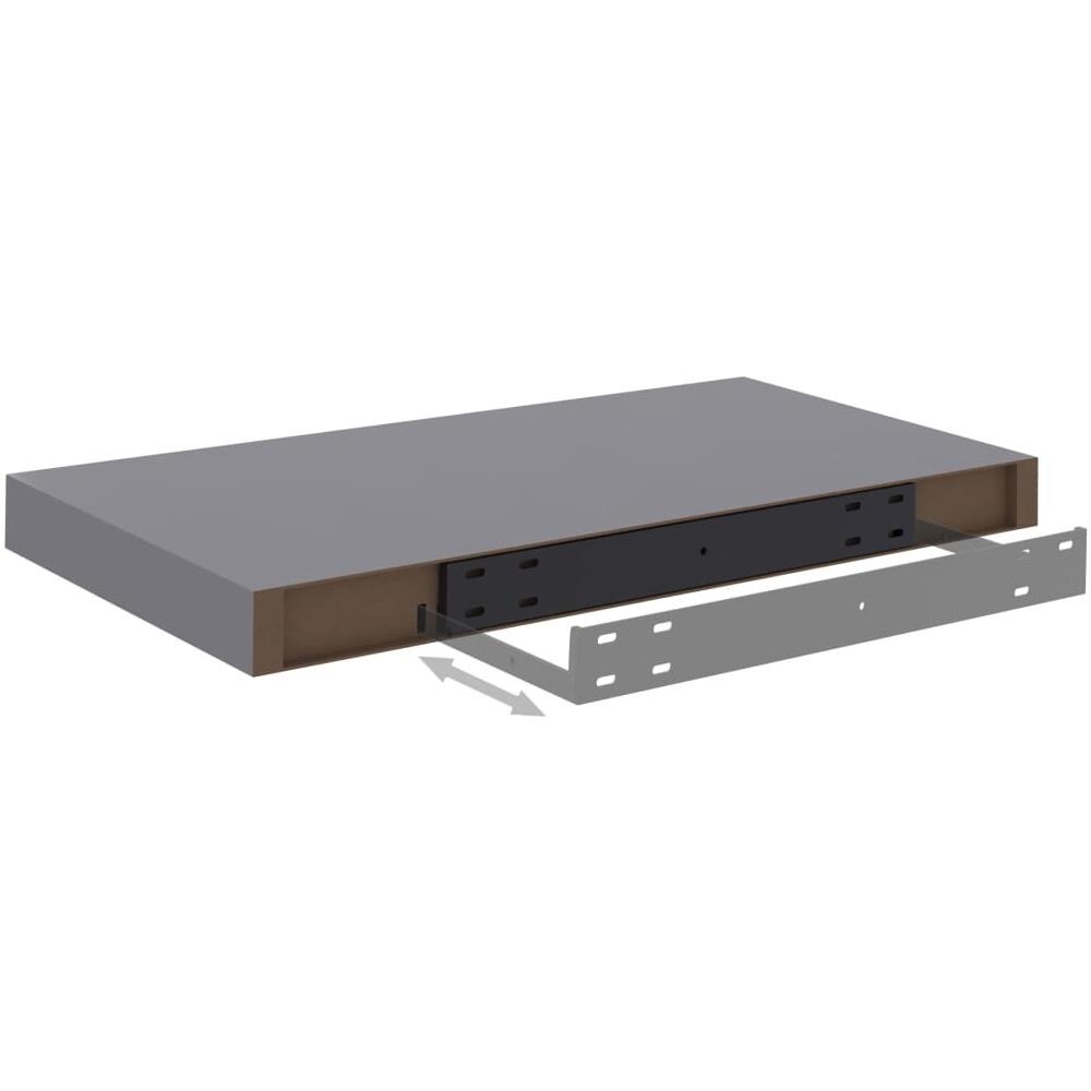 Scaffali A Parete 2 Pz Grigi 50x23x3,8 Cm In Mdf - Foto 8