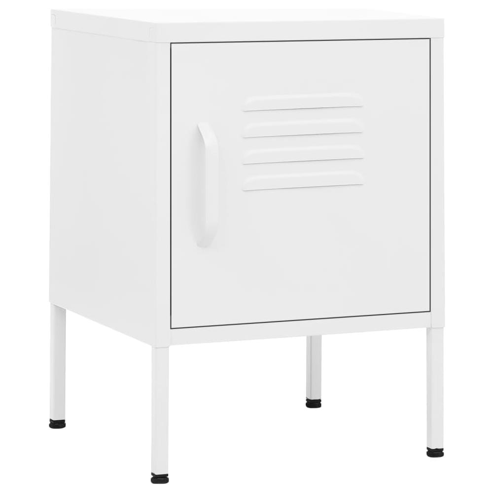 Comodino Bianco 35x35x51 Cm In Acciaio - Foto 2