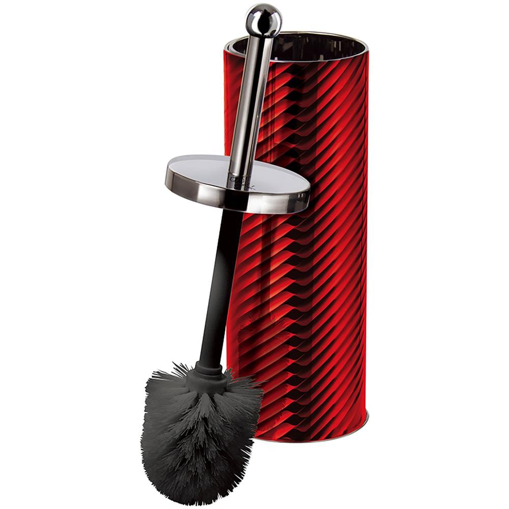 Berlinger Haus Burgundy Spazzola Wc Bagno Resistente Agli Spruzzi 40cm, Porta Spazzolone In Acciaio Inox Rosso / Acciaio Inossidabile - Foto 5