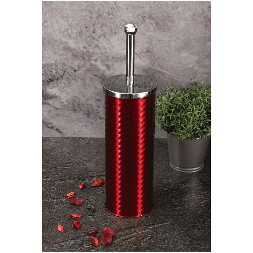 Berlinger Haus Burgundy Spazzola Wc Bagno Resistente Agli Spruzzi 40cm, Porta Spazzolone In Acciaio Inox Rosso / Acciaio Inossidabile - Foto 2