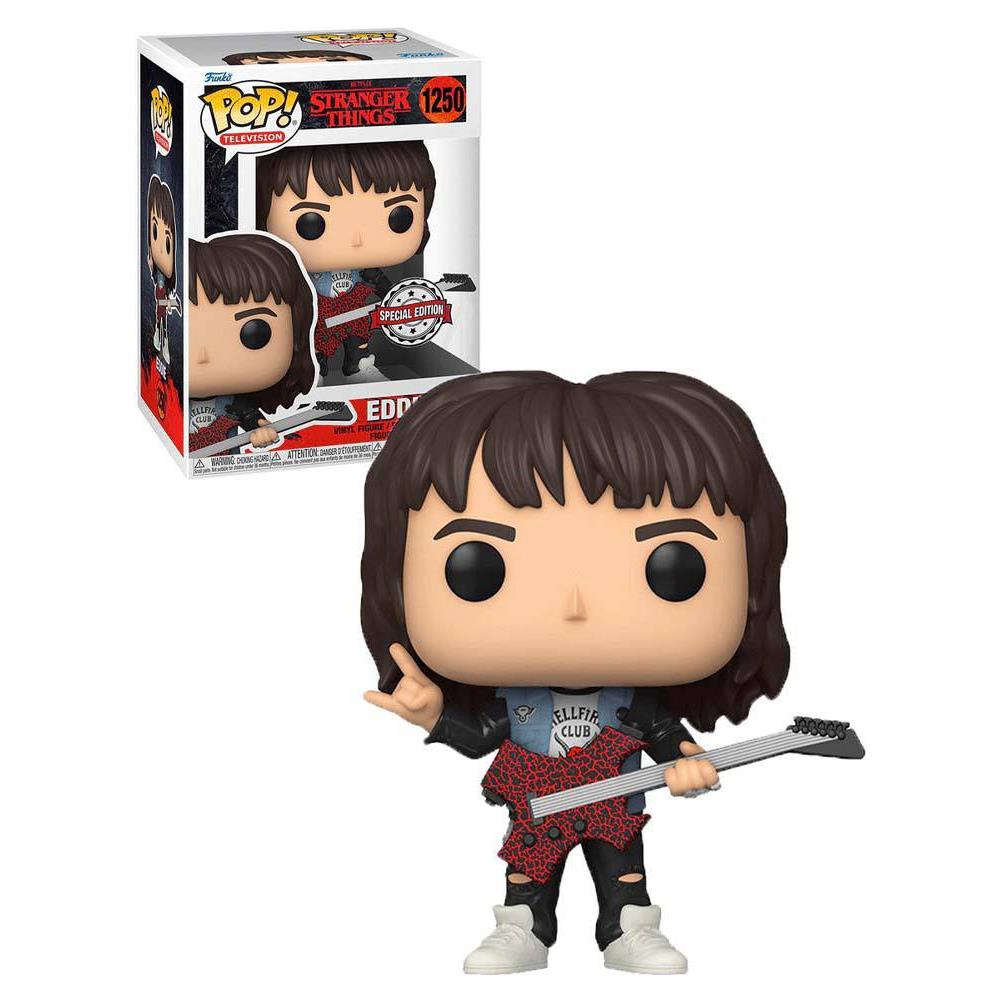 Stranger Things Pop! Tv Vinyl Figure Eddie With Guitar Special Edition 9 Cm - Foto 1
