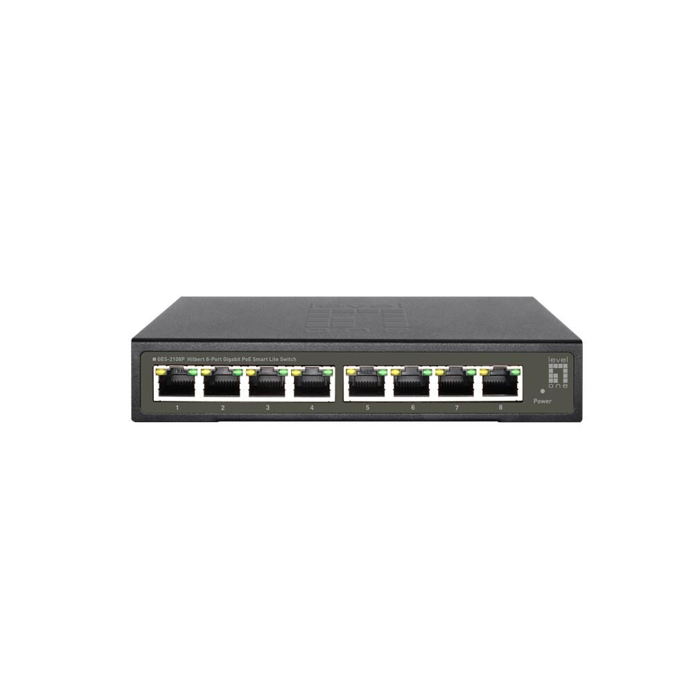 GES-2108P switch di rete Gestito L2 Gigabit Ethernet (10/100/1000) Supporto Power over Ethernet (PoE) Nero - Foto 1