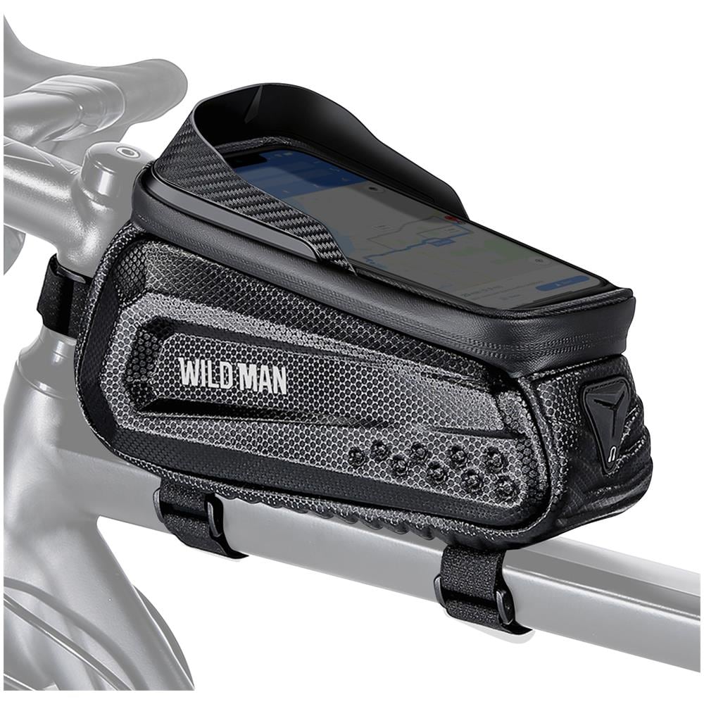 Borsa Da Bicicletta Waterproof Capacità 1l Finestra Tattile E10, Nero - Foto 1