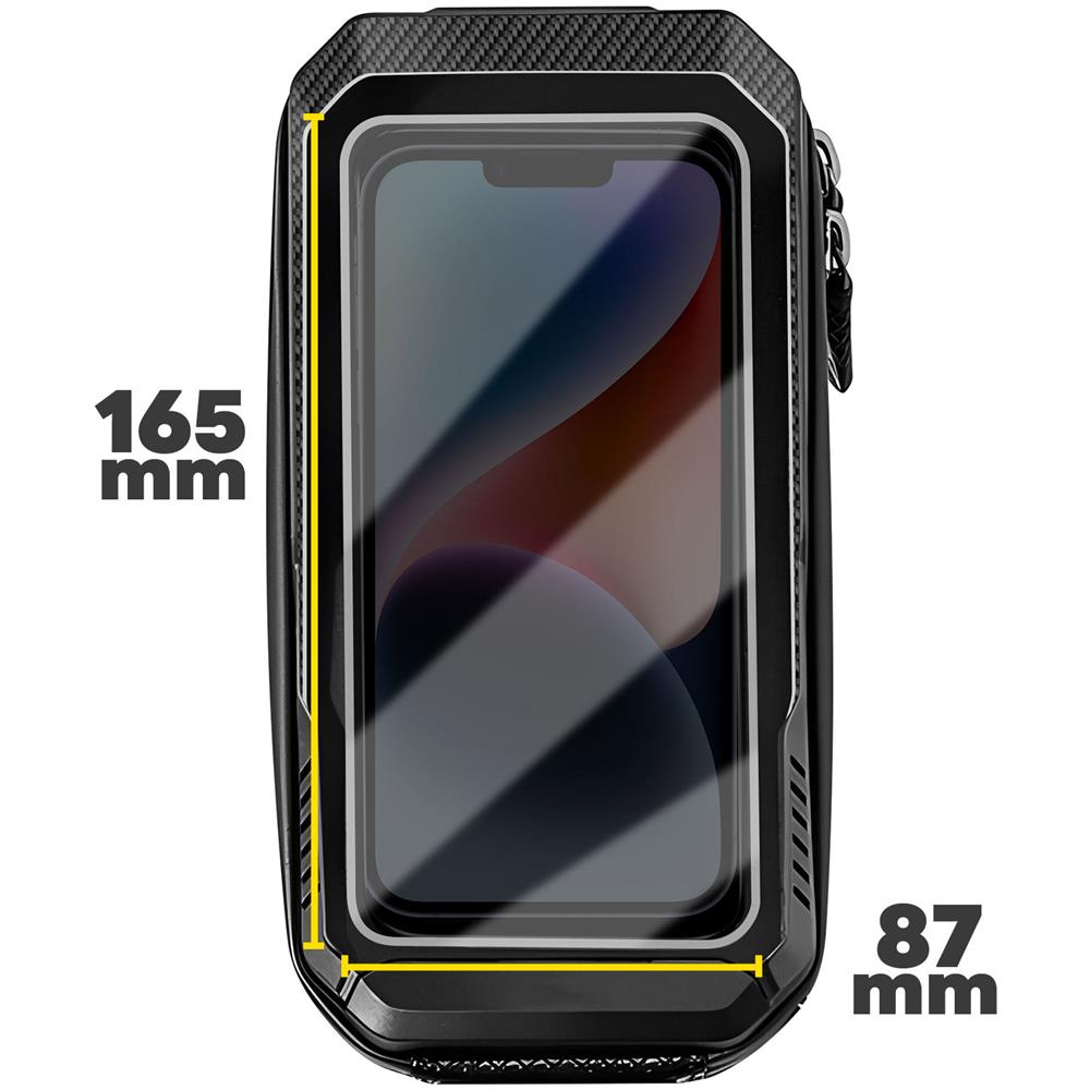 Borsa Da Bicicletta Waterproof Capacità 1l Finestra Tattile E10, Nero - Foto 5