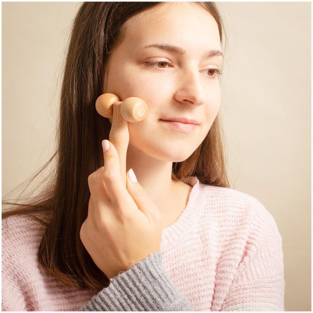 Set Per Massaggi Per Il Corpo In Legno Gua Sha A Rullo Derma Per Viso, Collo, Spalle, Braccia, Mani - Foto 2