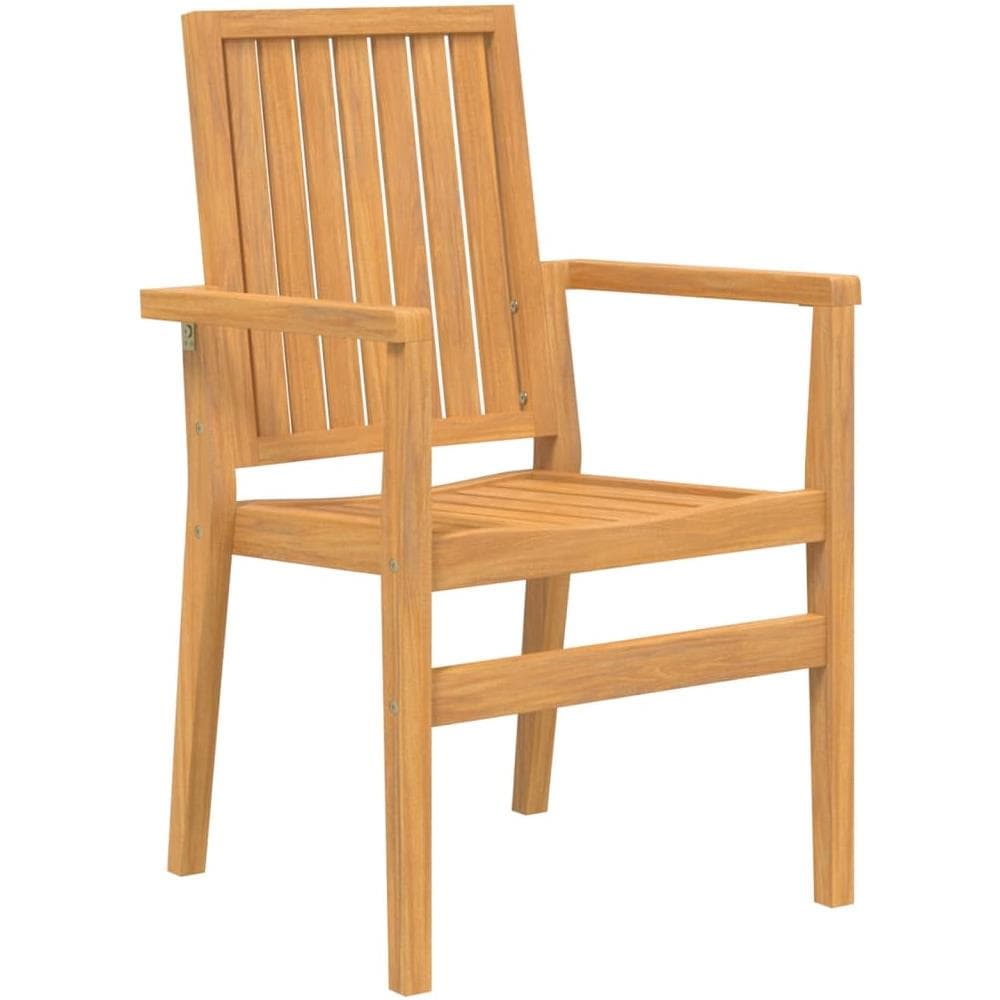 Sedie Da Giardino Impilabili 8 Pz 56,5x57,5x91 Cm Massello Teak - Foto 3