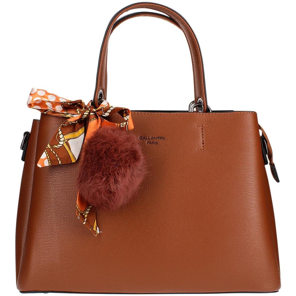 Borsa Con Pompon E Foulard - Paris - Marrone - Foto 1