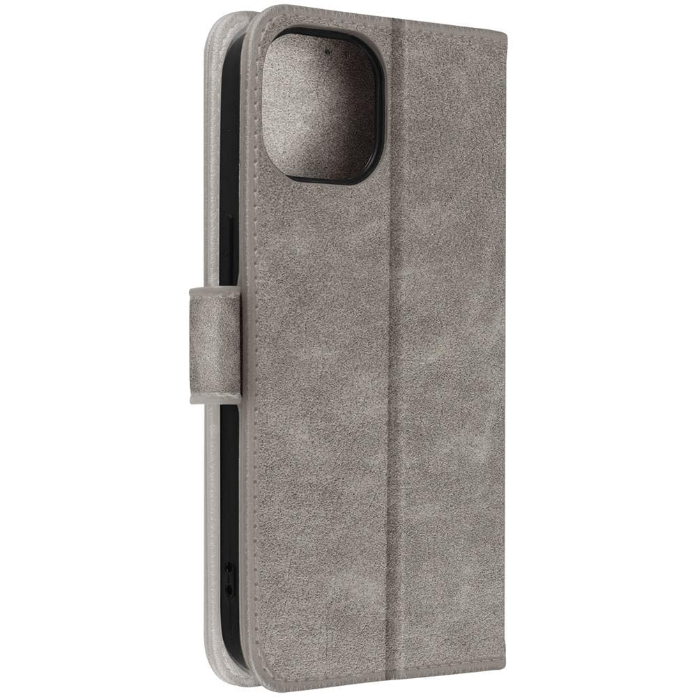 Custodia Per Iphone 15 Pro Max Copertina Portacarte Funzione Supporto Grigia - Foto 1