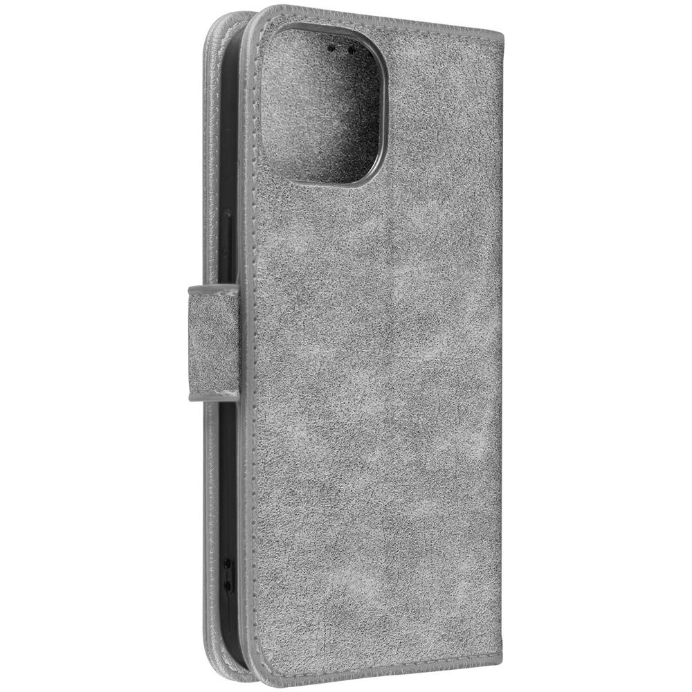Custodia Per Iphone 15 Pro Max Copertina Portacarte Funzione Supporto Grigia - Foto 10
