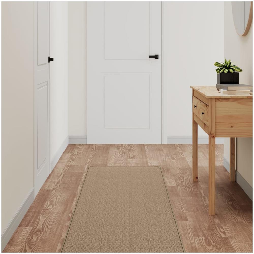 Tappeto Corsia Aspetto Sisal Sabbia 50x300 Cm - Foto 1