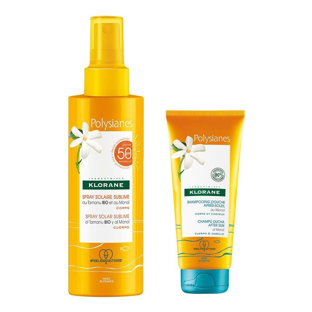 Spray Solare Sublime Spf50 + Shampoo Doccia Doposole Offerto 150ml +75ml Polysianes Klorane - Foto 1
