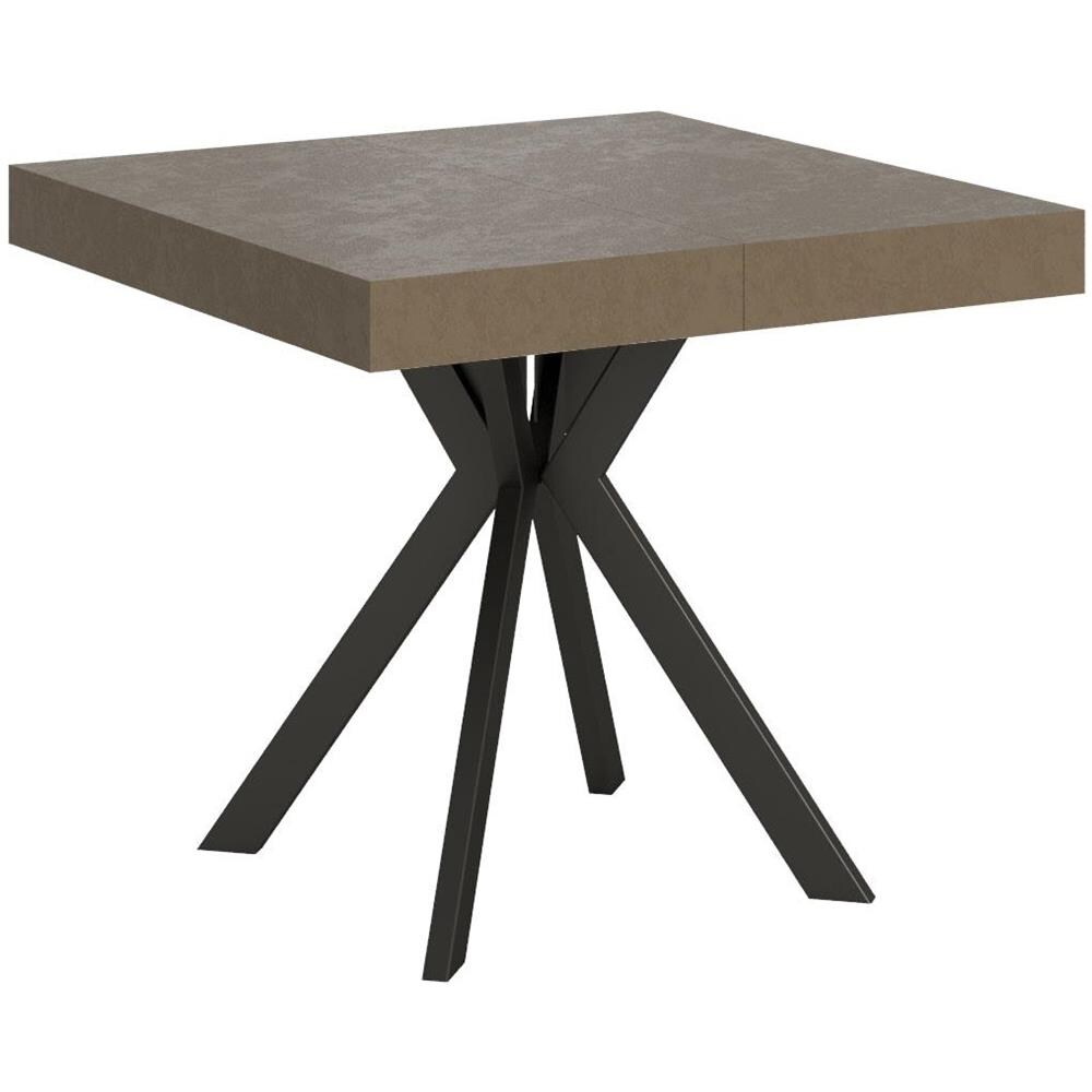 Tavolo allungabile 90x90/194 cm Dolcezza tortora gambe antracite - Foto 1