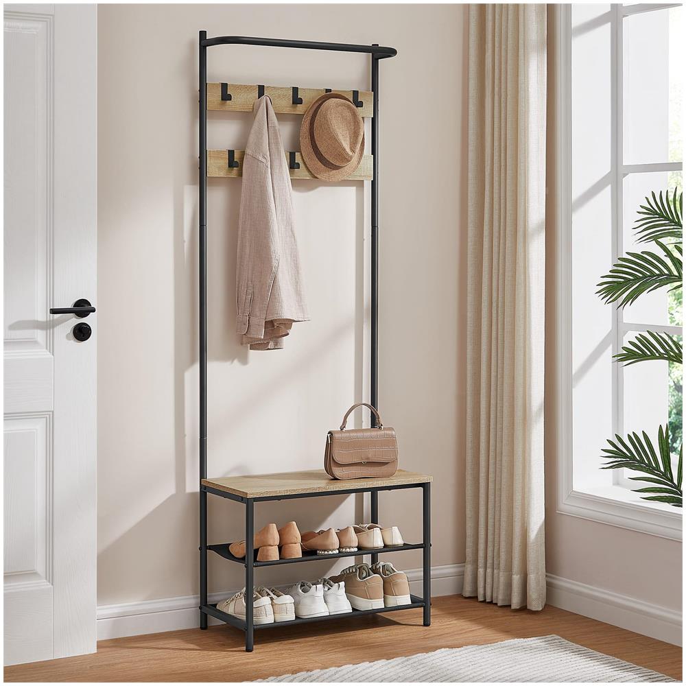 Appendiabiti Valora - Rovere Sonoma con struttura nera - Foto 2