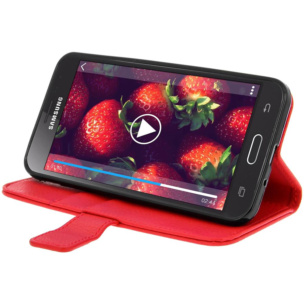 Custodia Portafoglio Stand Case Per Samsung Galaxy J3 - Rossa - Foto 10