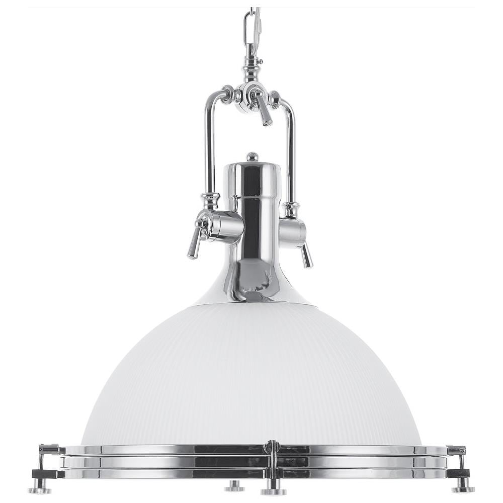 Lampadario In Vetro E Metallo Cromato Ebron - Foto 1