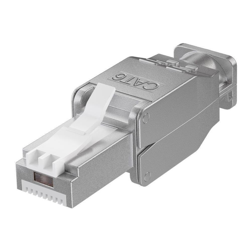 ver Techly Plug Rj45 Cat. 6 Schermato Stp Tooless Con Fermacavo - Foto 3