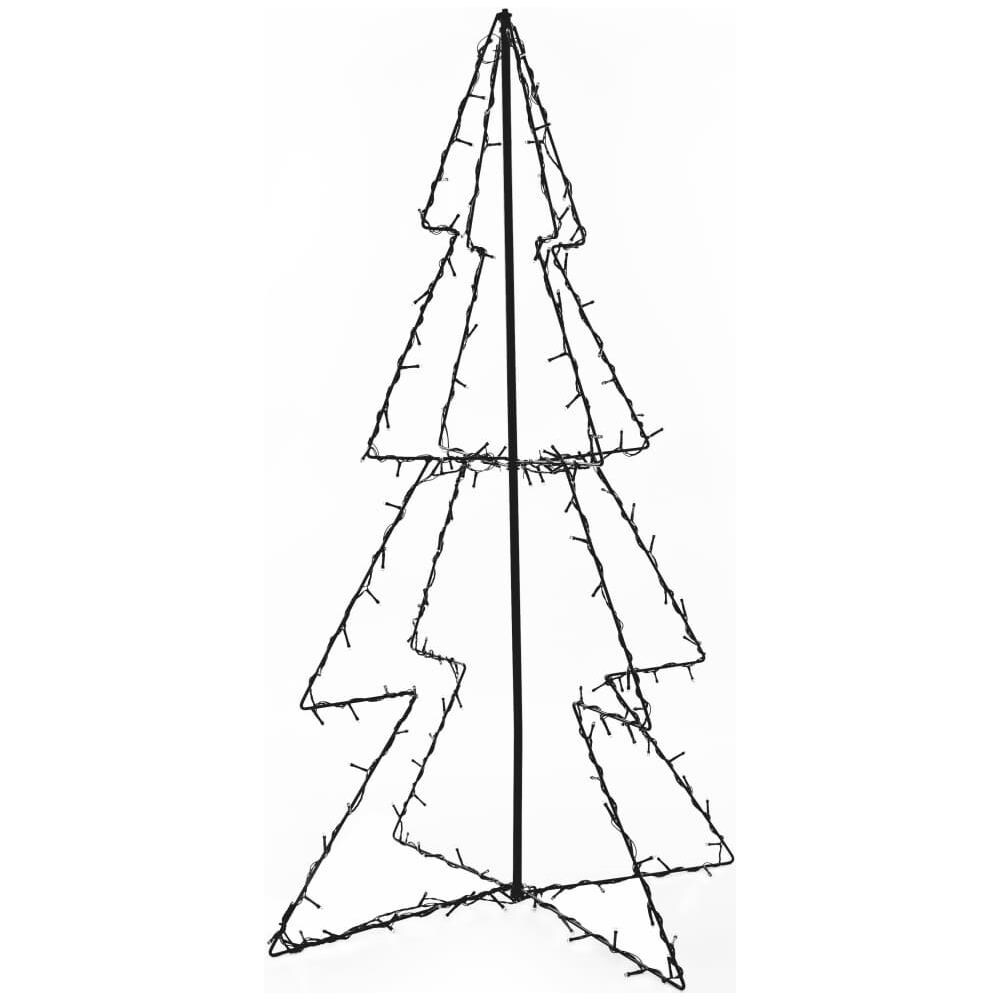 Albero di Natale a Cono 160 LED per Interni Esterni 78x120 cm - Foto 2