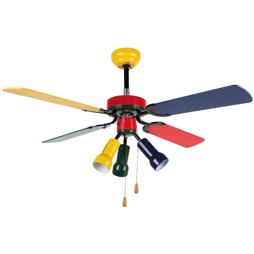 Ventilatore da Soffitto CC 09105 C con Luce 3 Livelli di Velocità Potenza 180 W Multicolore - Foto 1