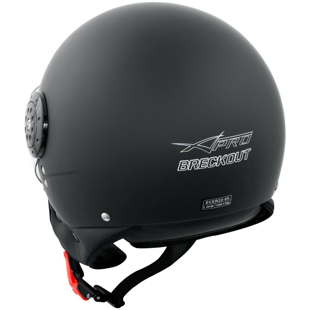 Scooter Moto Casco Jet Omologato Ece 22-05 Visiera Avio Nero Opaco Xs - Foto 2
