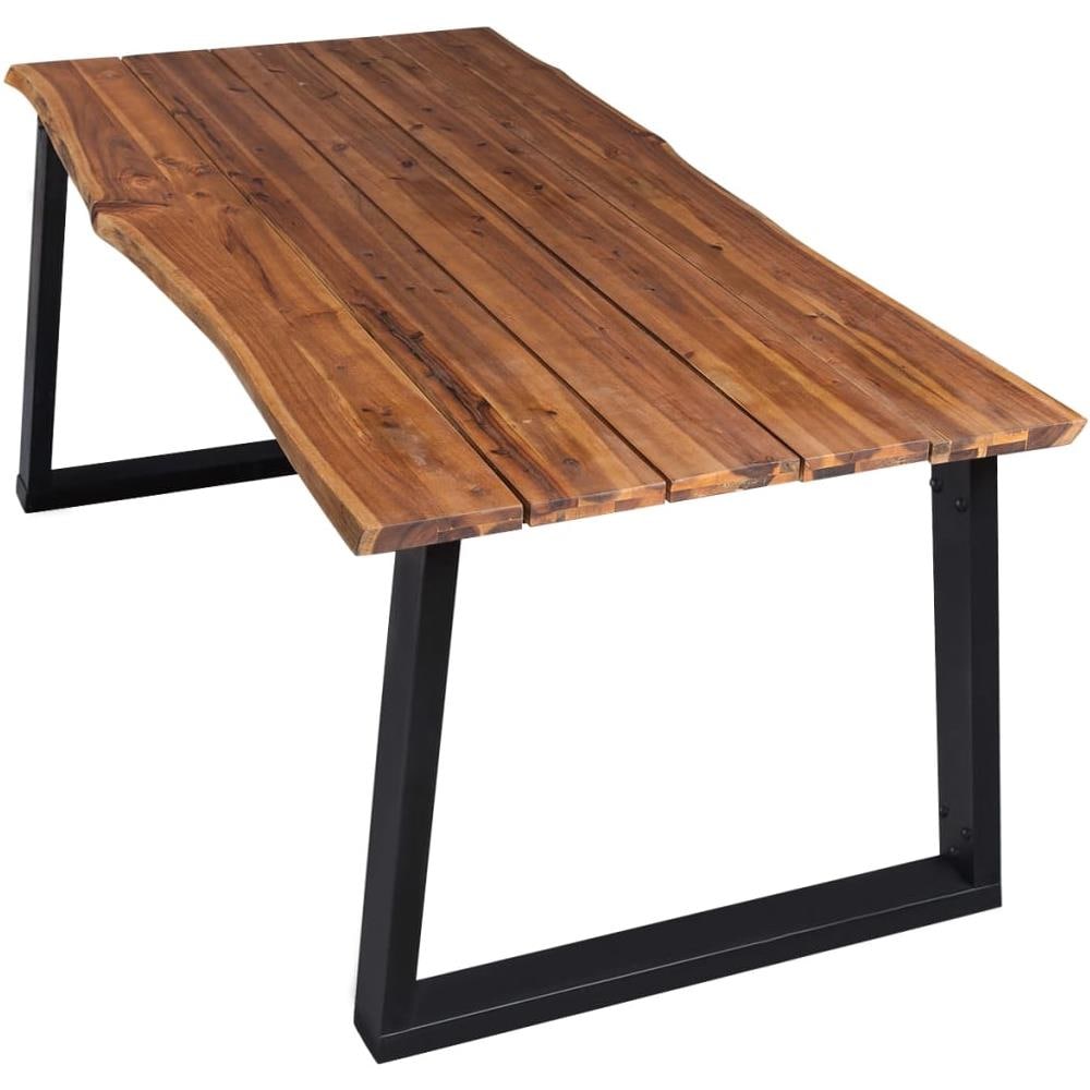 Tavolo da Pranzo 170x90x75 cm in Legno Massello Acacia - Foto 2