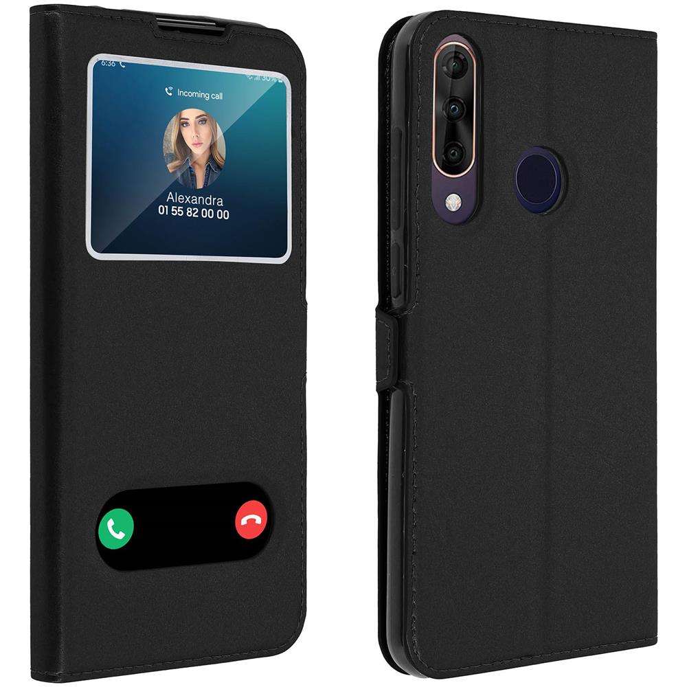 Custodia Wiko View 3 Pro Sportellino 2x Finestre Cover Silicone - Nero - Foto 1