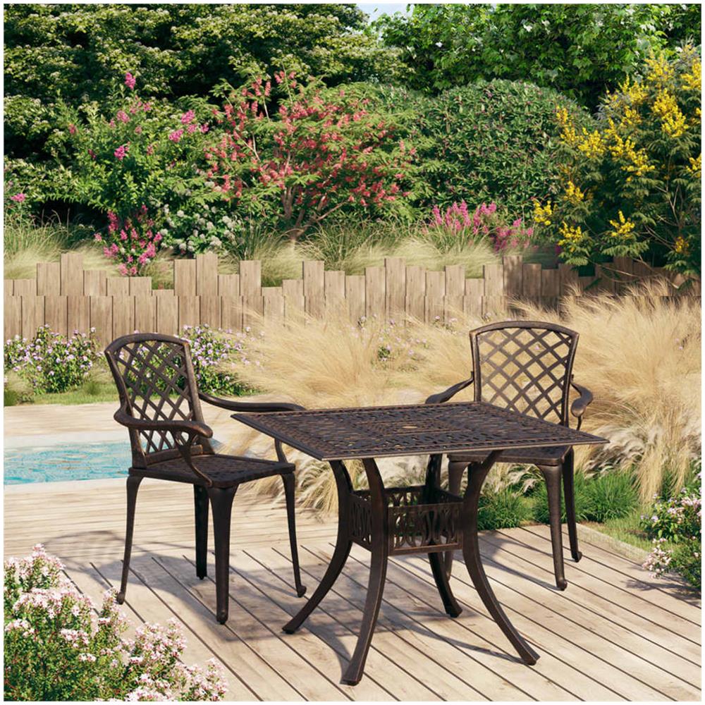 Set Da Bistrot 3 Pz In Alluminio Pressofuso Bronzo - Foto 1