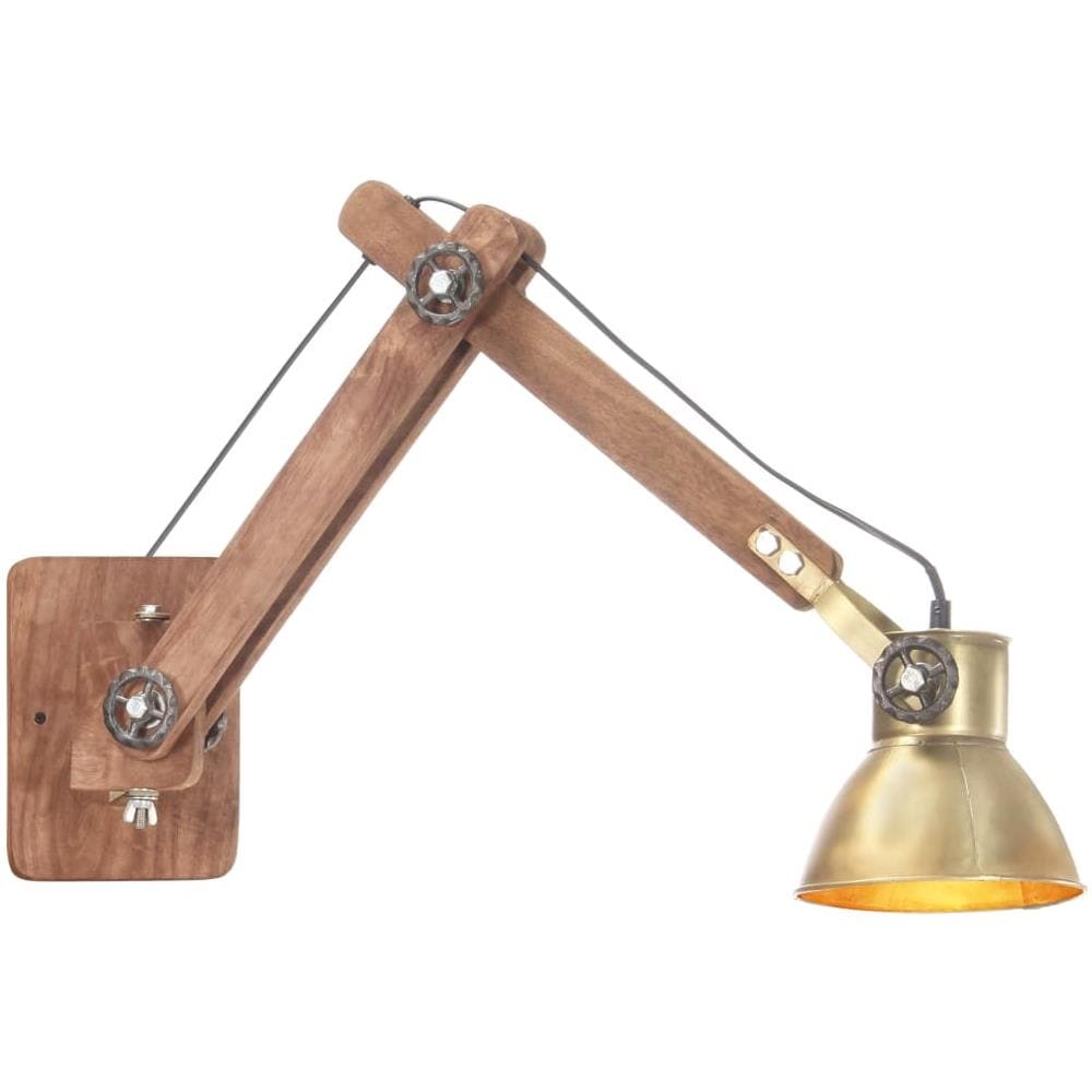 Lampada Da Parete Stile Industriale Ottone Rotonda E27 - Foto 1