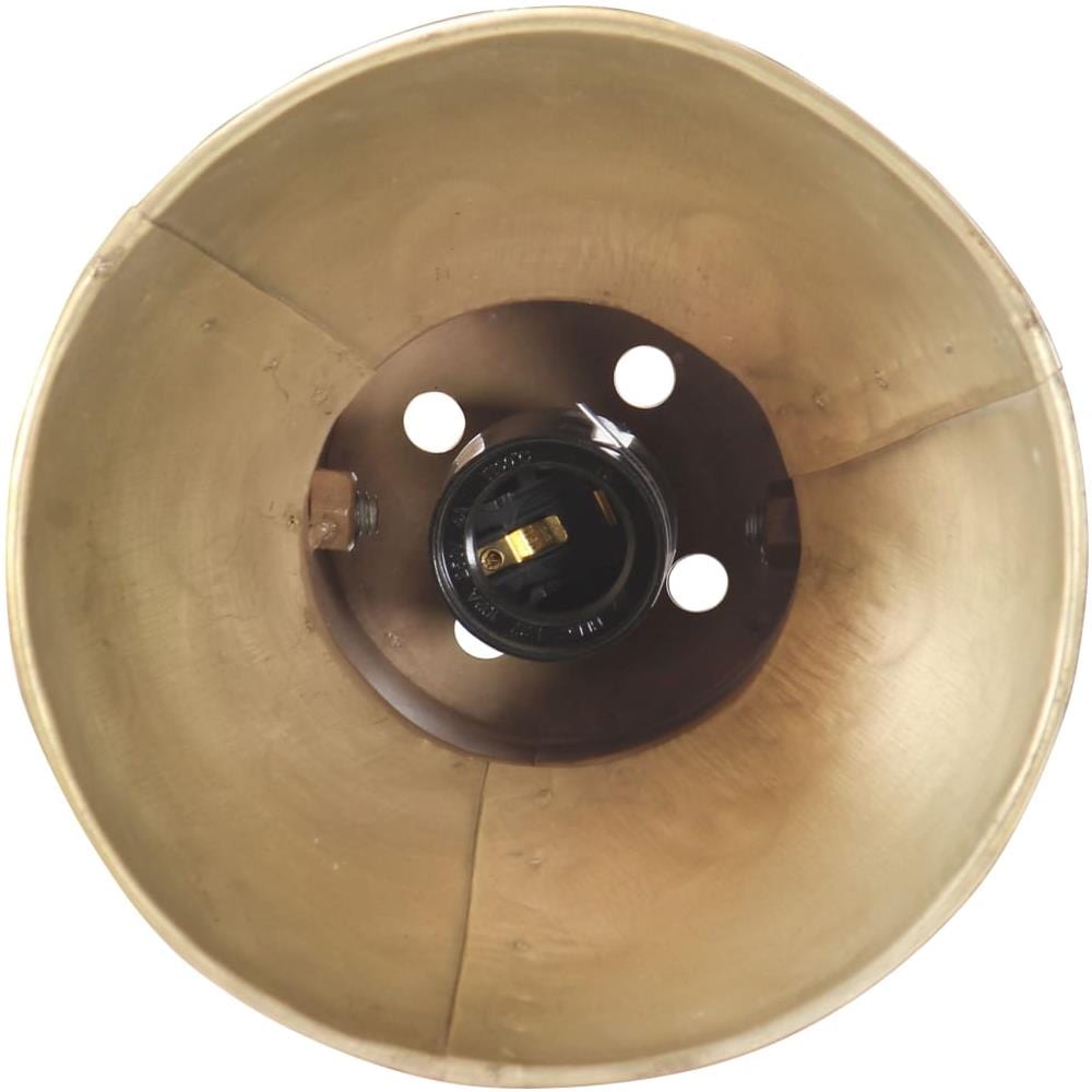 Lampada Da Parete Stile Industriale Ottone Rotonda E27 - Foto 10