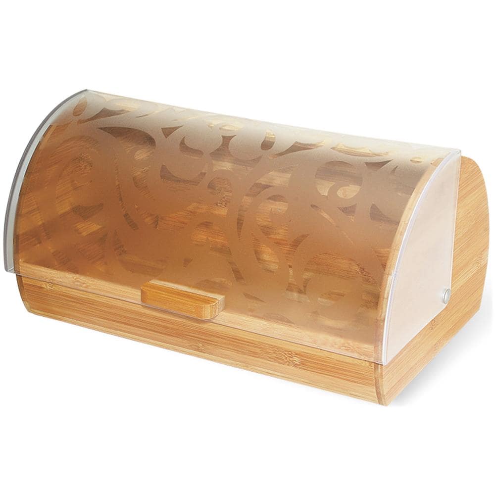 Mr-1674s Portapane, Coperchio Scorrevole, Design Elegante, Legno, Acrilico, Bread Box Trasparente - Foto 13
