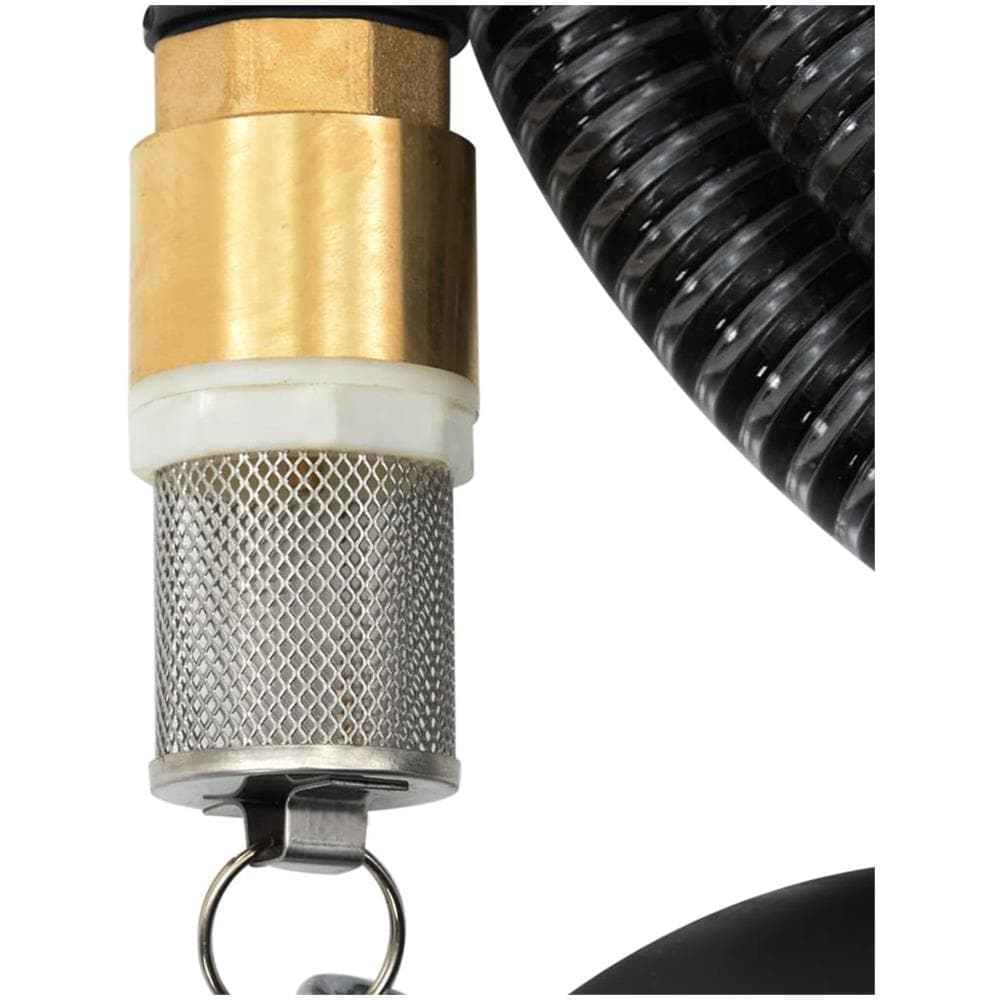 Tubo di Aspirazione con Connettori in Ottone 10 m 25 mm Nero - Foto 1