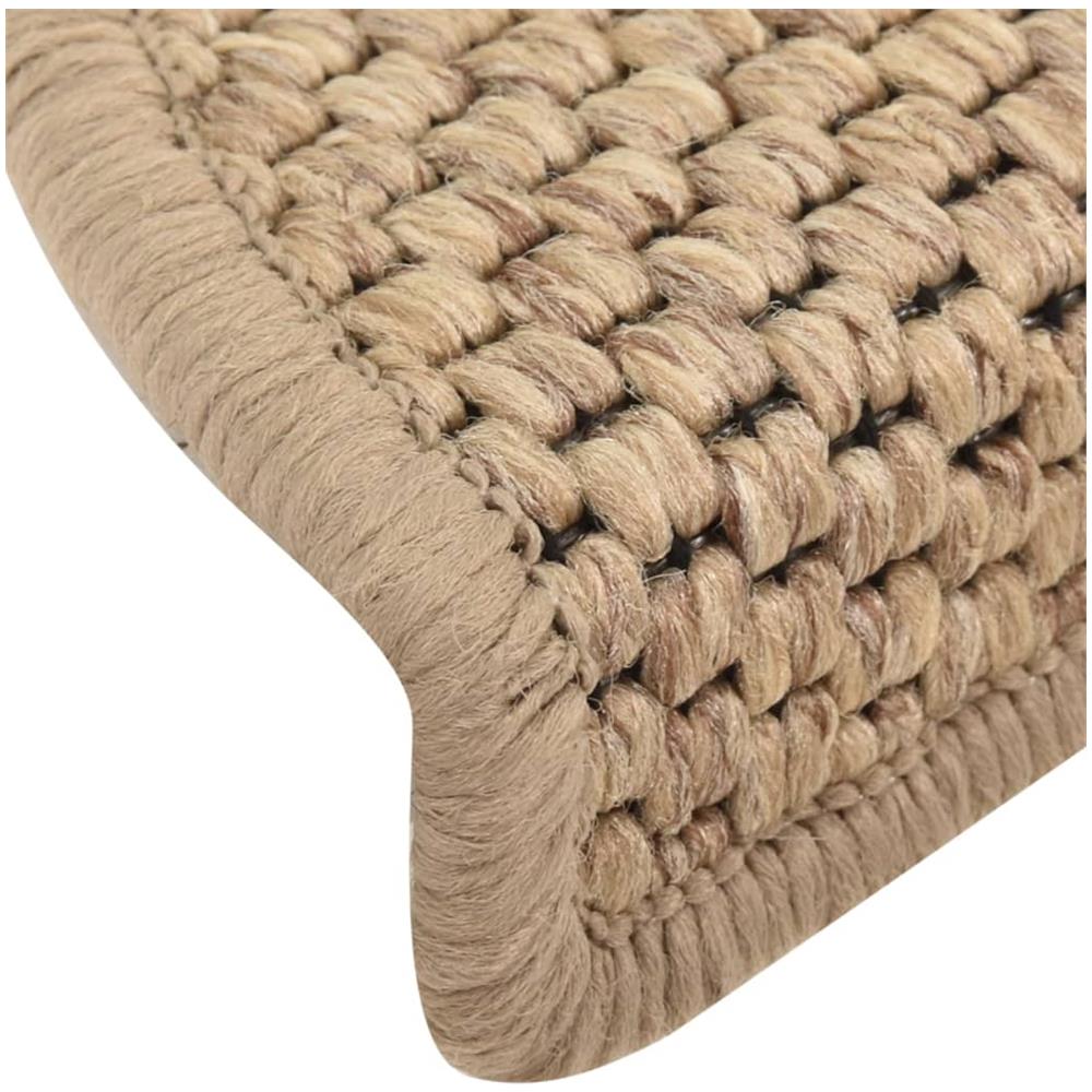 Tappeti Autoadesivi Scale Aspetto Sisal 15 pz 56x17x3 cm Sabbia - Foto 7