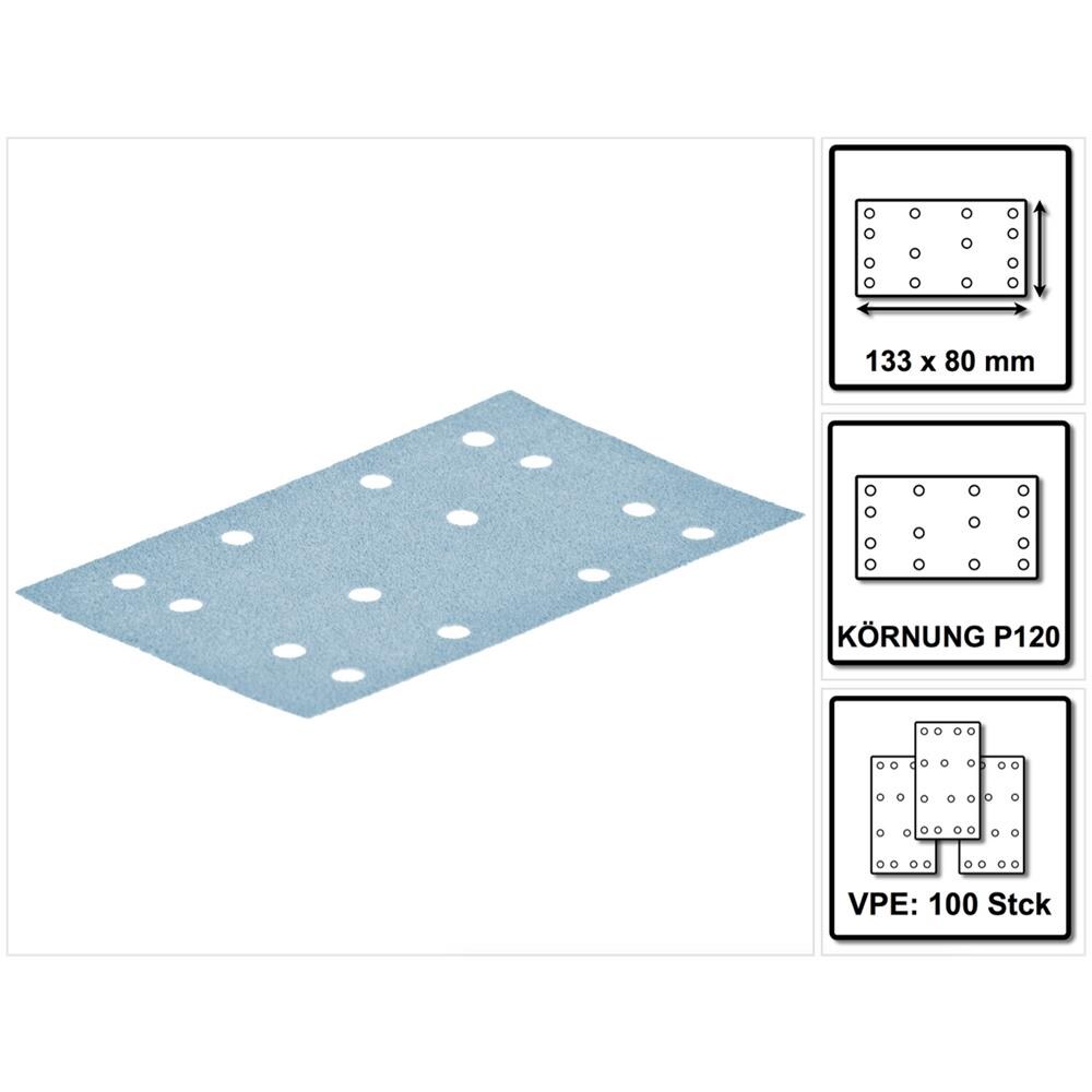 Granat Foglio Abrasivo Stf 80x133 P 120 Gr 100 (497120) - 100 Pz. - Foto 1