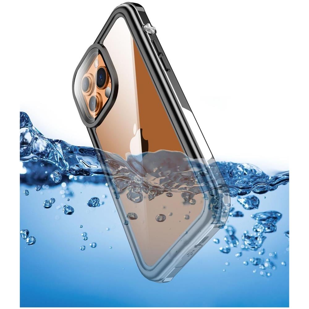 Custodia Impermeabile Per Iphone 13/13 Pro Nera /grigia /trasparente - Foto 1