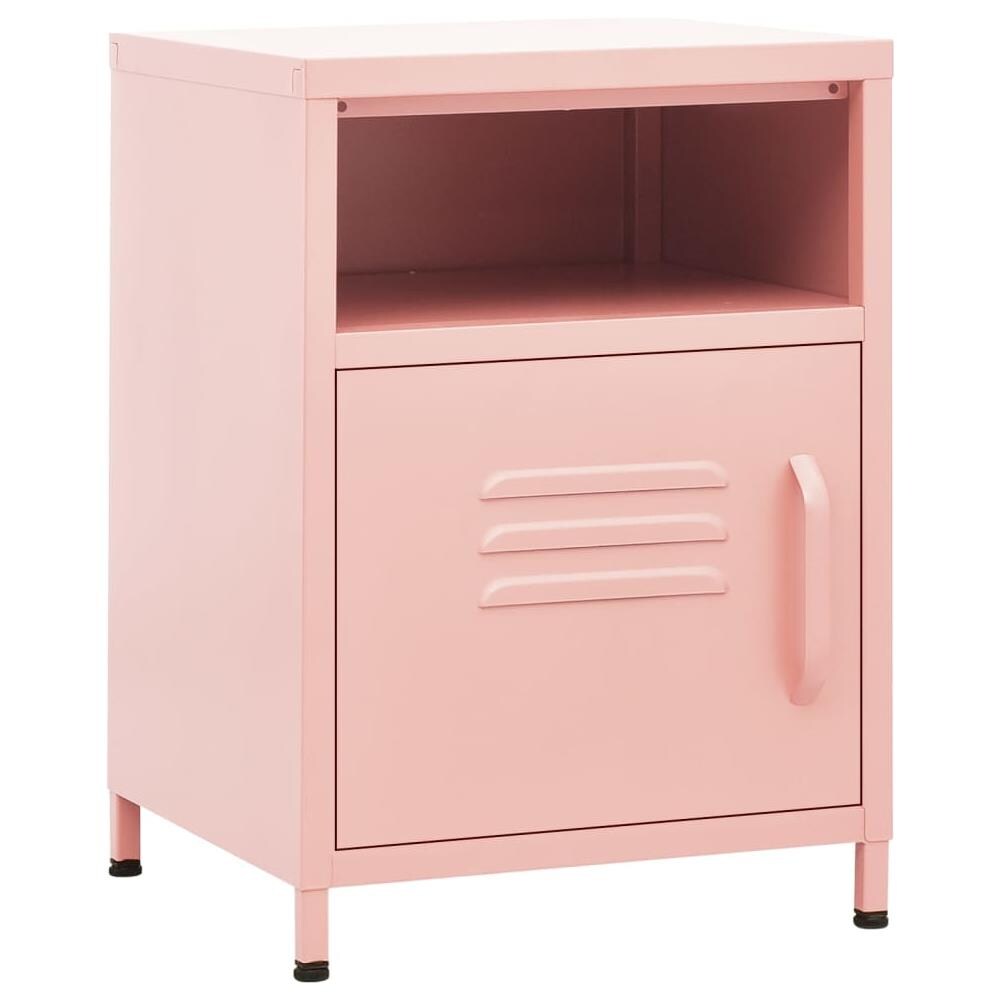 Comodino Rosa 35x35x51 Cm In Acciaio - Foto 2