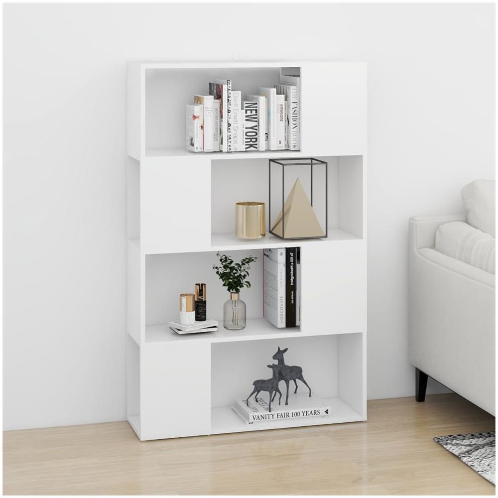 Libreria / divisorio Bianco 80x24x124,5 Cm In Truciolato - Foto 3