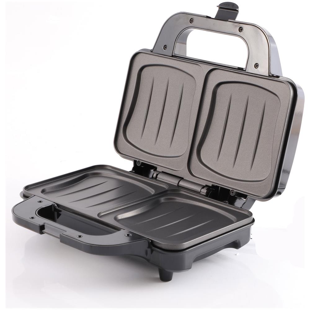 Macchina per Sandwich CR 3054 per 2 Panini Potenza 1300 W Colore Nero / Argento - Foto 2