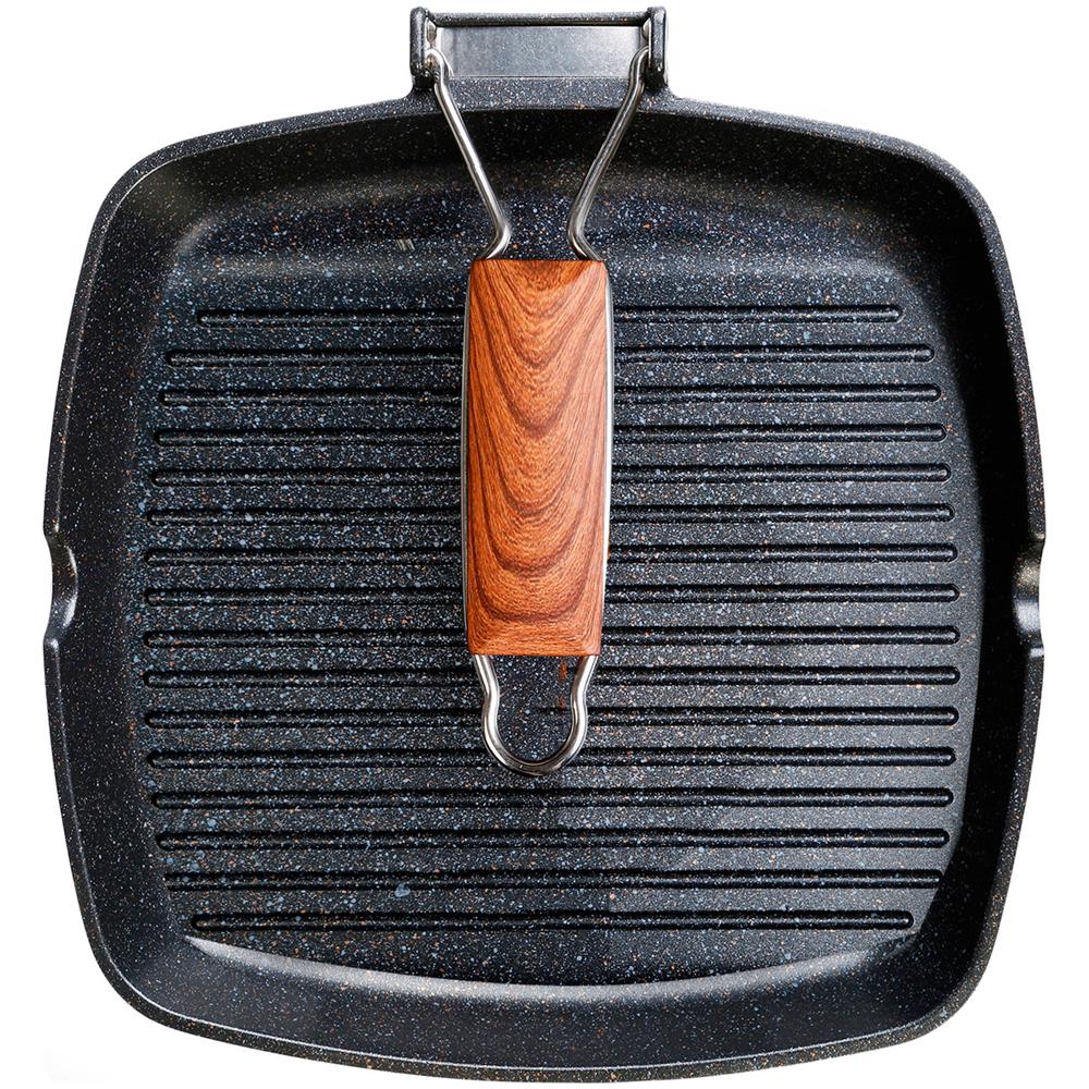 Ecochef Bistecchiera Ondulata 20 X 20 Cm, Induzione, Antiaderente Senza Pfoa, Alluminio - Foto 2