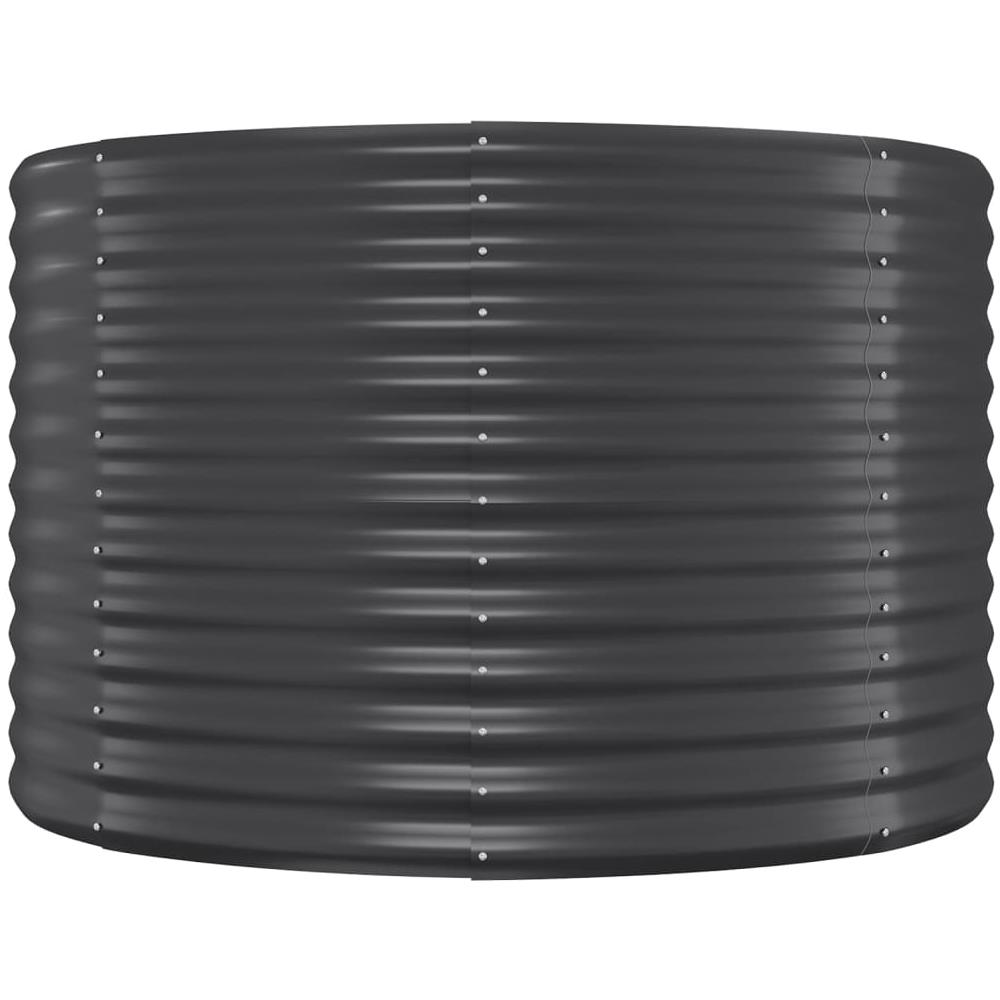 Letto da Giardino in Acciaio a Polvere 100x100x68 cm Antracite - Foto 2