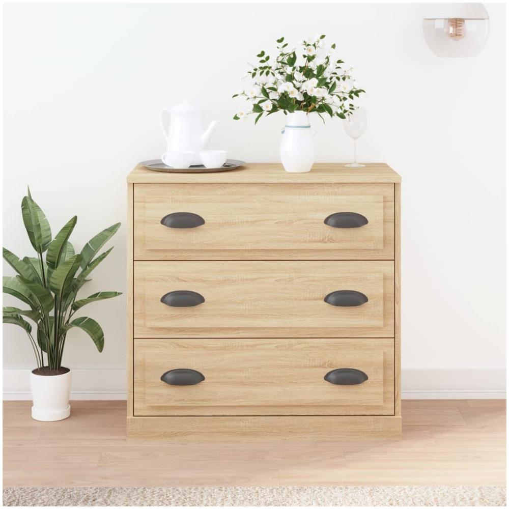 Credenza Rovere Sonoma 70x35,5x67,5 Cm In Legno Multistrato - Foto 1