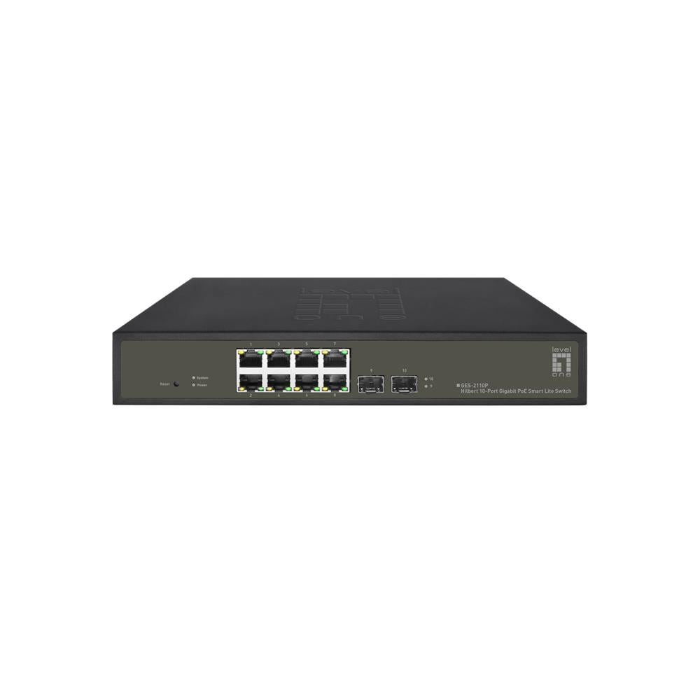 GES-2110P switch di rete Gestito L2 Gigabit Ethernet (10/100/1000) Supporto Power over Ethernet (PoE) Nero - Foto 1