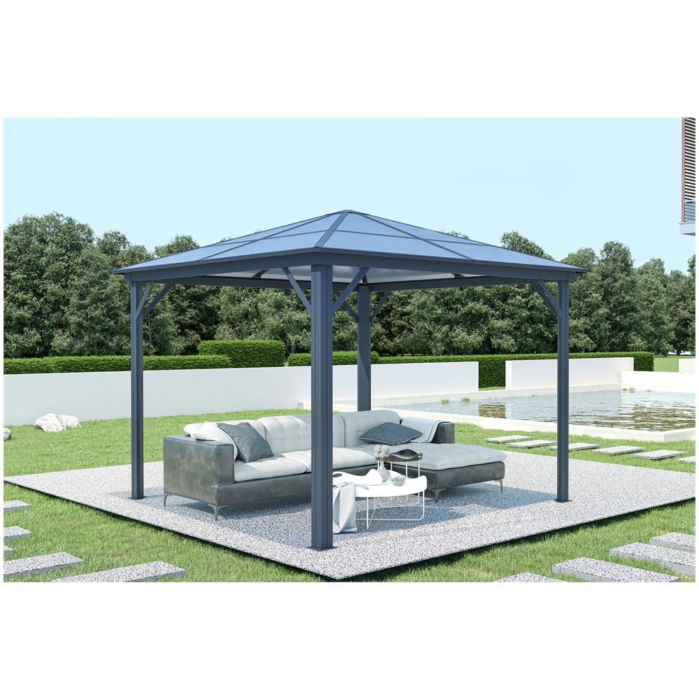 Gazebo Da Giardino In Alluminio Grace 300s300 Grigio Antracite - Foto 1